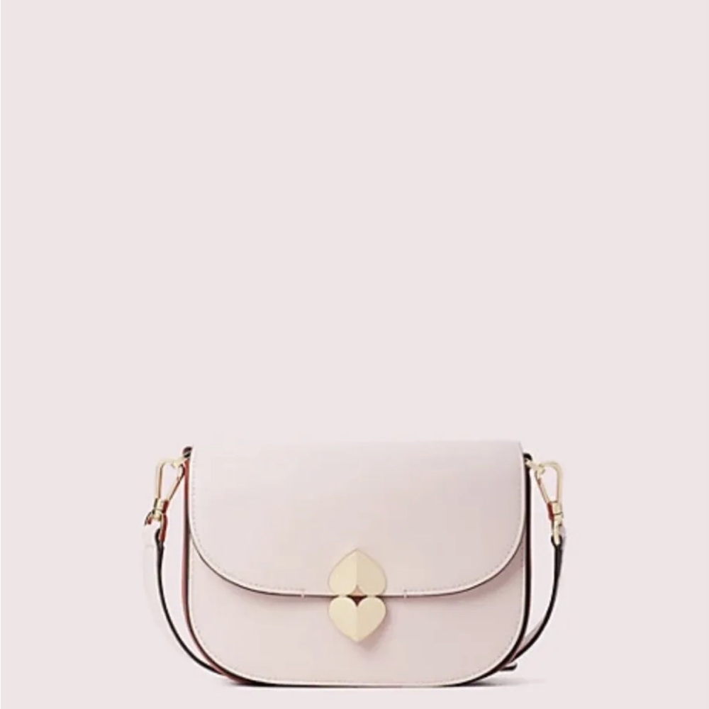 NWT Kate Spade Lula Small Saddle Crossbody Bag Tutu Pink Convertible Clutch